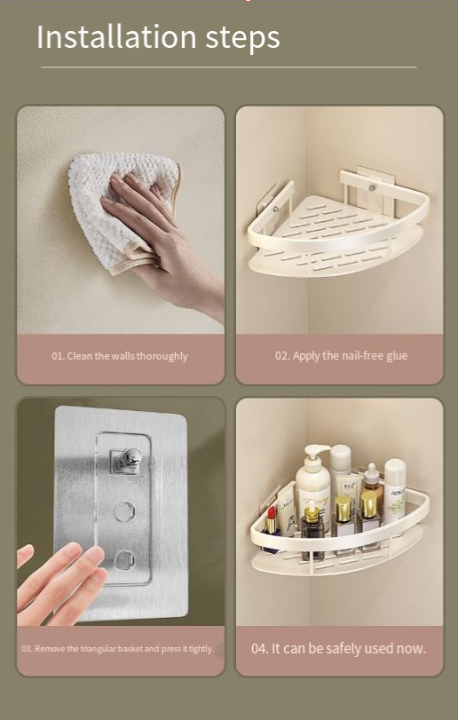 Estante de Baño de Pared 1ORDN – Doble Balda Sin Obra